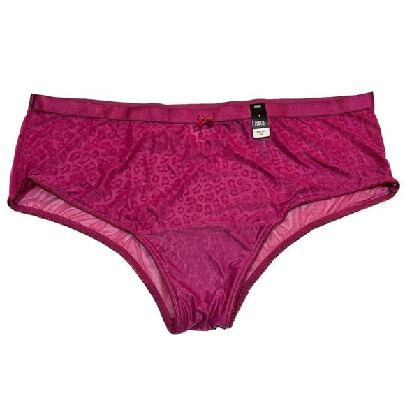 NWT TORRID Cheeky Pantie Underwear Sz 1X Pink Mesh - Picture 1 of 4